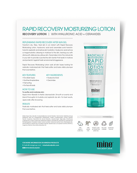 Mine Salon Retail Product Fact Sheets