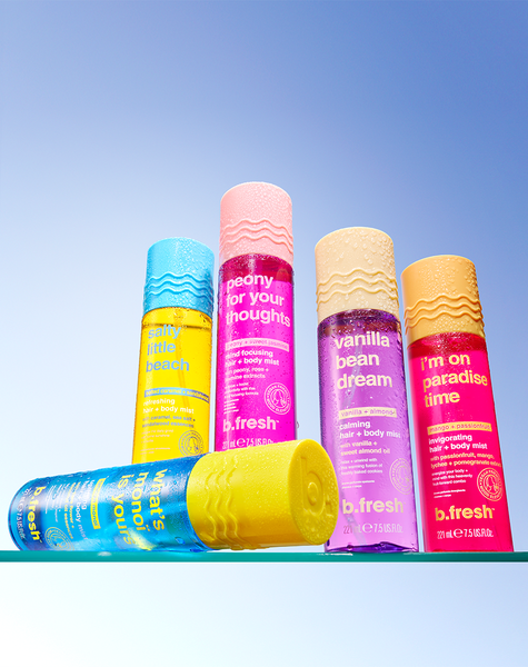 i'm on paradise time opwekkende hair + body mist