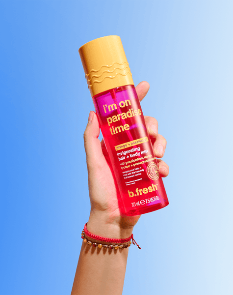 i'm on paradise time opwekkende hair + body mist