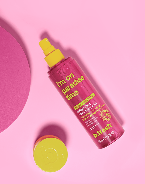 i'm on paradise time opwekkende hair + body mist