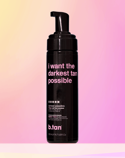 i want the darkest tan possible zelfbruinende mousse