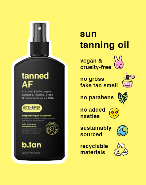 tanned AF® versterkende tanning olie