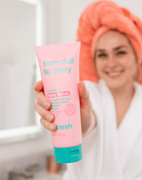 from dull to dewy... hydraterend lichaamsserum