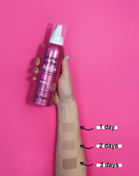 plump up the bronze geleidelijk bruiningsschuim